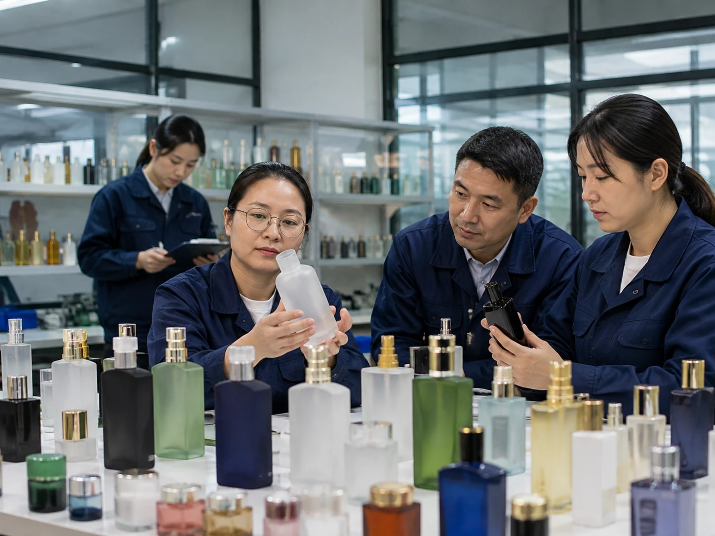 Cosmetic glass packaging and beauty containers