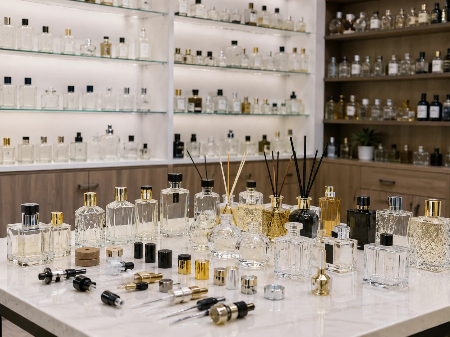 Perfume and reed diffuser glass bottles