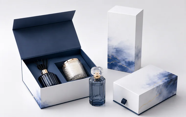 Luxury gift box packaging for glass bottles, candle jars and diffuser sets