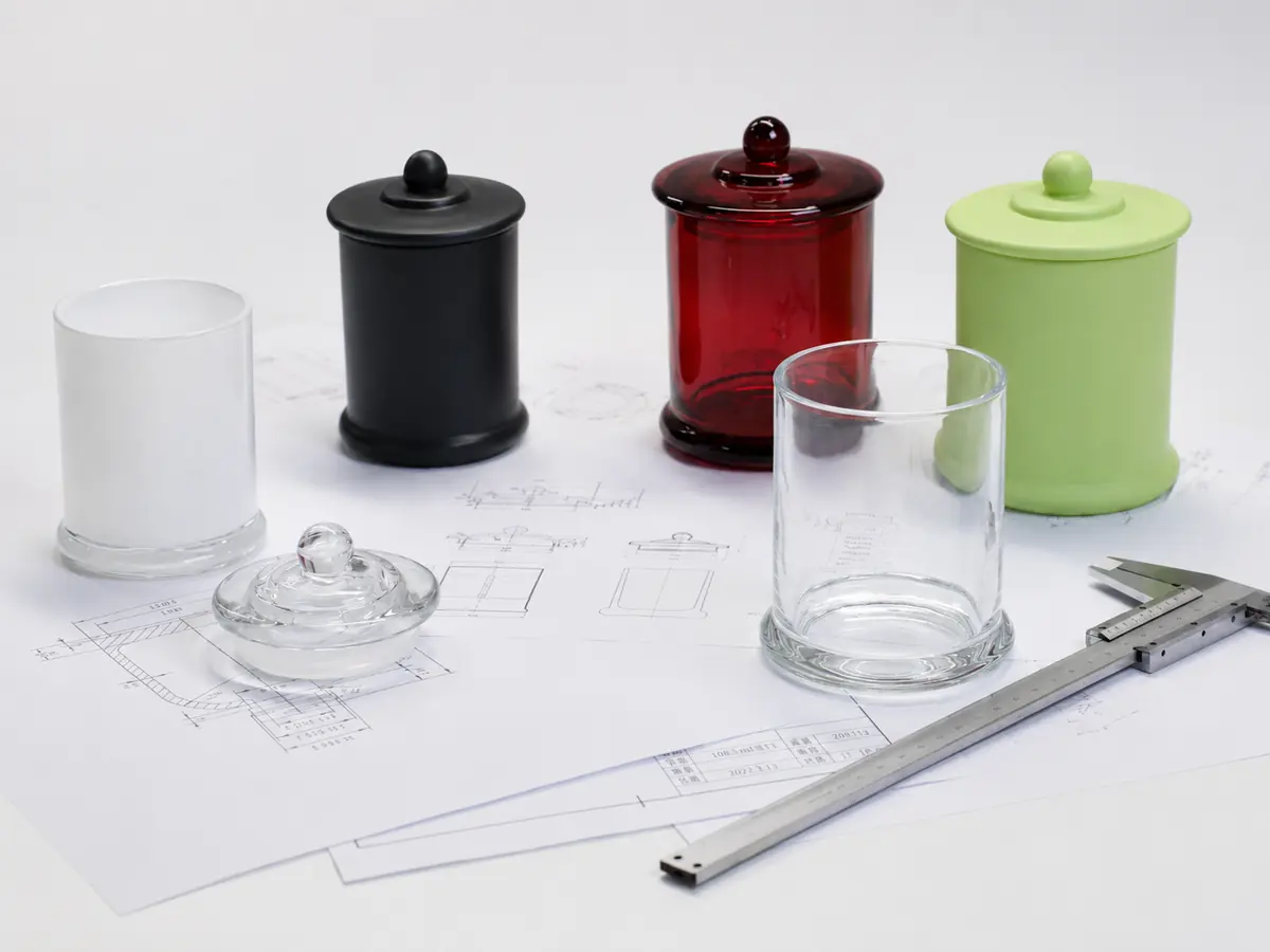 Custom glass bottle and jar shape, size, capacity and mold development display