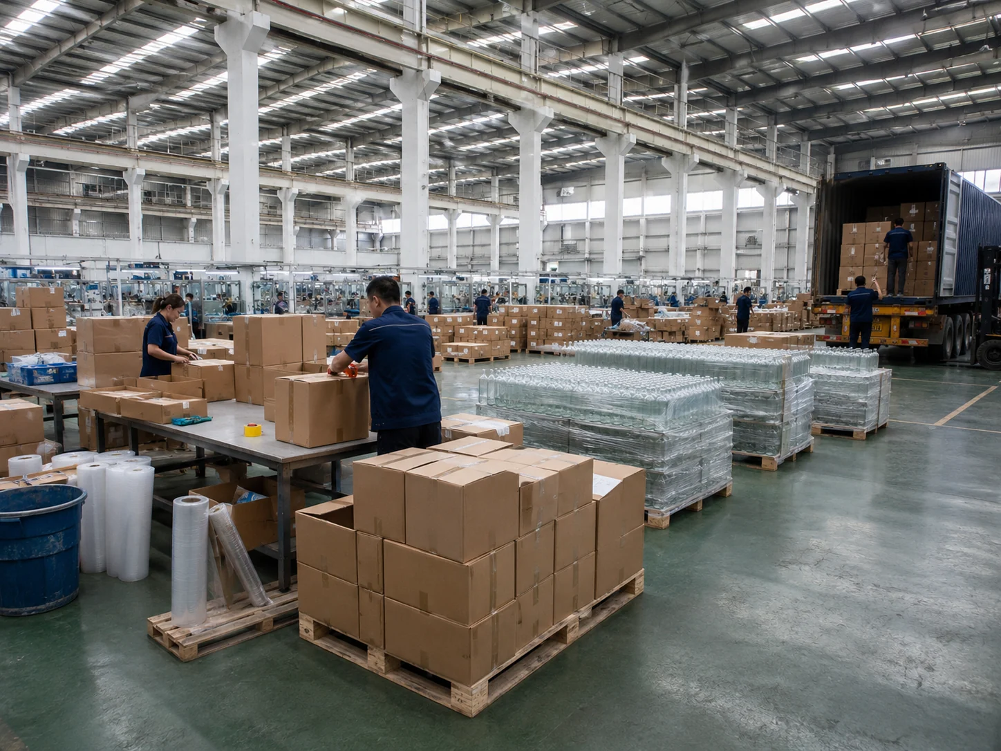Glass packaging component assembly and matching area