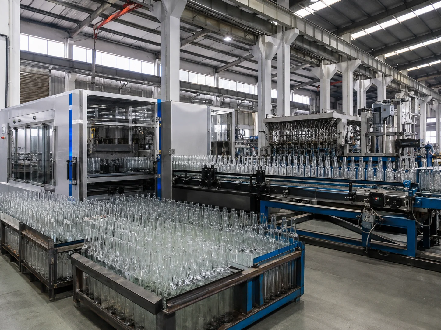 Machining and production equipment inside Bright Glassware factory