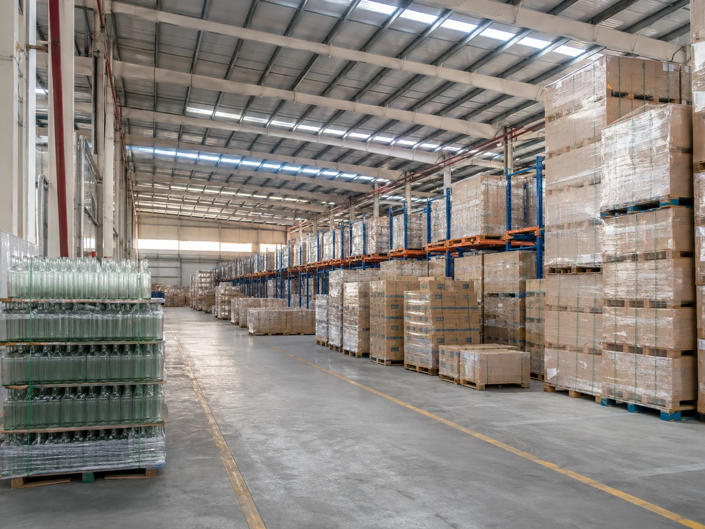 Bright Glassware warehouse and order staging area