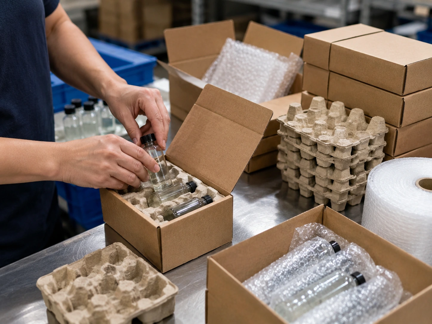 Express courier and air freight for glass packaging samples