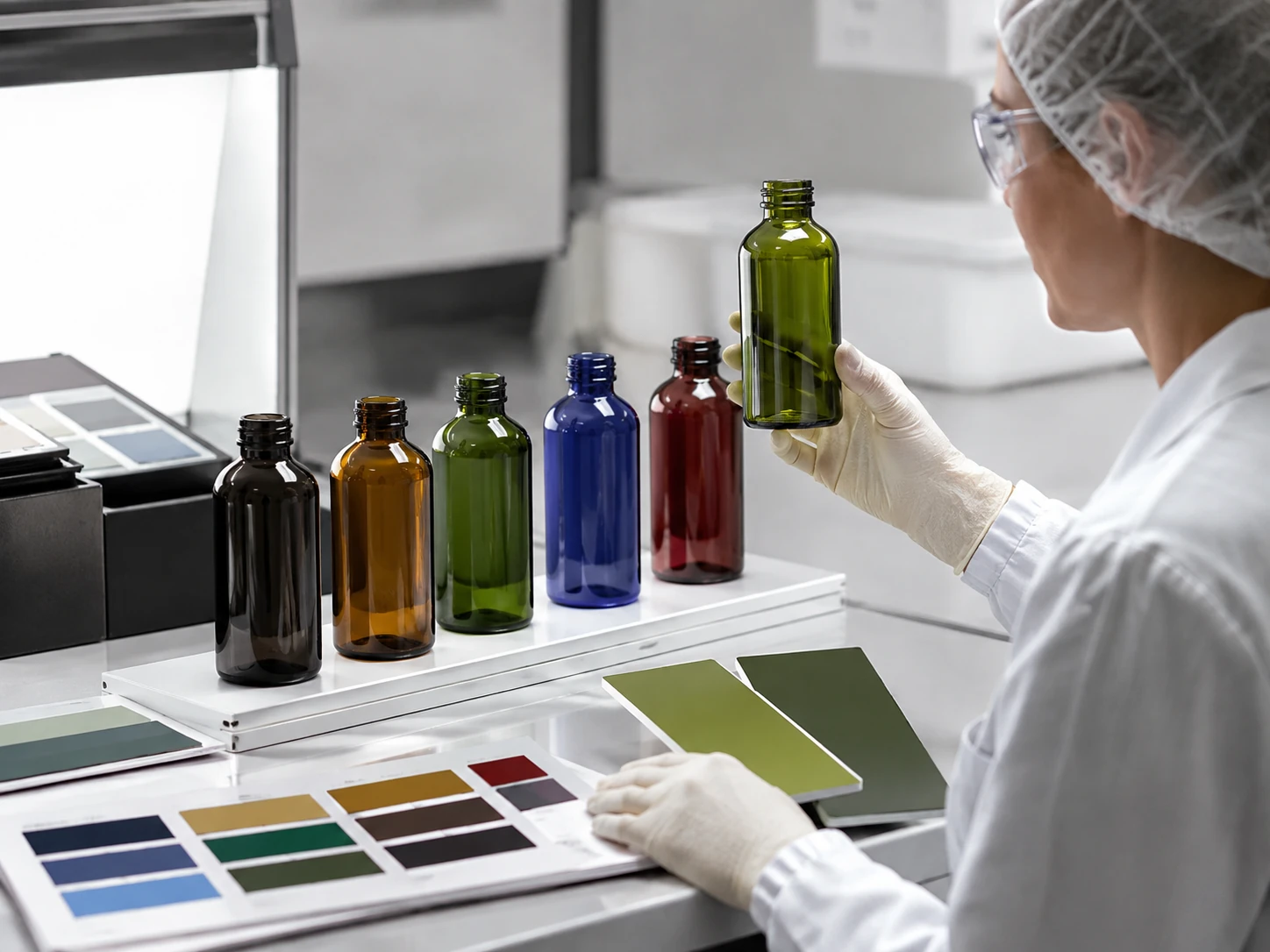Spray-color glass packaging quality inspection